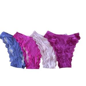 SKIMS Lace Tanga Bundle 5 Pair Womens Size L NWOT